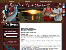 Tablet Screenshot of pinesunsetlodge.com